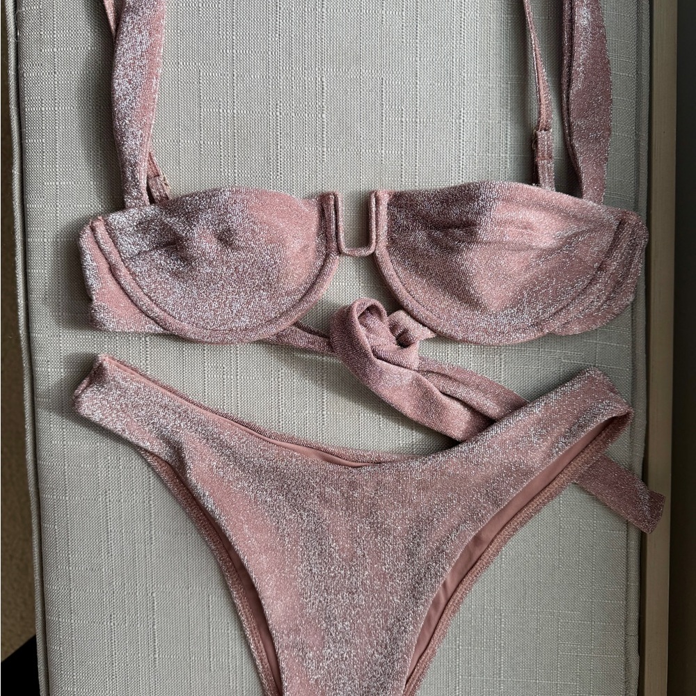Monday Swimwear Glittering Mauve Bikini